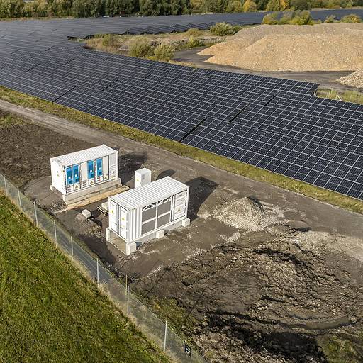 Battery storage at Alight's solar park in Linköping